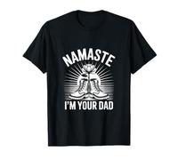 Namaste I'm Your Dad Yoga Lotus Zen Botas Día del Padre Papá Camiseta