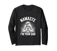 Namaste I'm Your Dad Yoga Lotus Zen Botas Día del Padre Papá Manga Larga