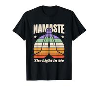 Namaste La Luz En Mí Retro Yoga Meditación Camiseta
