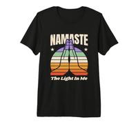 Namaste La Luz En Mí Retro Yoga Meditación Camiseta Premium