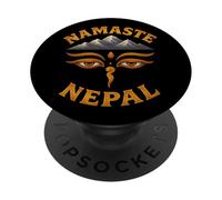 Namaste Nepal Himalaya Diseño de Viaje Espiritual PopSockets PopGrip Adhesivo