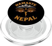 Namaste Nepal Himalaya Diseño de Viaje Espiritual PopSockets PopGrip para MagSafe