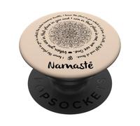 Namaste One Om Mandala Refranes de meditación para Profesor de Yoga PopSockets PopGrip Adhesivo