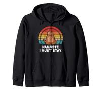 Namaste Sloth - I Must Stay - Vintage Yoga Espiritual Tantra Sudadera con Capucha