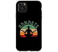 Namaste Yoga Pose Meditación Zen Paz Mujeres Retro Atardecer Carcasa para iPhone 11 Pro MAX