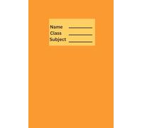 Name Class Subject: A5 Lined Brightly Coloured Notebook Perfect For School and Studies