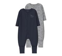 NAME IT Mono Nbmnightsuit 2P Zip FF Grey Dino Noos (2 Unidades), Gris, 56