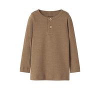 NAME IT Boy Top de Manga Larga Abotonado RIPP, Coconut Toasted, 134-140