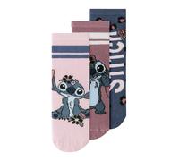 NAME IT Calcetines 'NMFJinea Stitch' navy / malva / rosa / negro 31-33 EUR