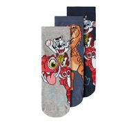 NAME IT Calcetines 'NMMJannick Paw' azul noche / azul oscuro / gris moteado / rojo 28-30 EUR
