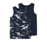 NAME IT Camiseta 'DINO NOOS' navy / azul claro / gris / rojo 122-128 EUR