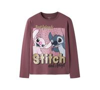 NAME IT Camiseta 'NKFADARA STITCH' zafiro / oro / malva / lavanda 158-164 EUR