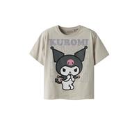 NAME IT Camiseta 'NKFDYKRA KUROMI' taupe / grafito / lila claro / blanco 116 taupe / grafito / lila claro / blanco
