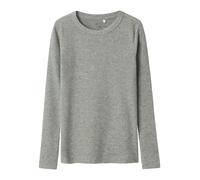 NAME IT NKFNAKAL LS Short Top Noos Camisa Manga Larga, Grey Melange, 122-128 para Niñas