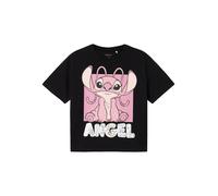 NAME IT Camiseta 'NKFNyri Stitch' rosa / pitaya / negro / blanco 122-128 rosa / pitaya / negro / blanco