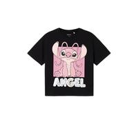 NAME IT Camiseta 'NKFNyri Stitch' rosa / pitaya / negro / blanco 122-128 rosa / pitaya / negro / blanco