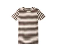 NAME IT Camiseta 'NKFSuraja' ecru / marrón 146-152 ecru / marrón