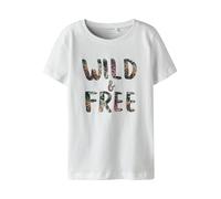 NAME IT Camiseta 'NKFVanaya' verde claro / coral / negro / blanco 116 verde claro / coral / negro / blanco