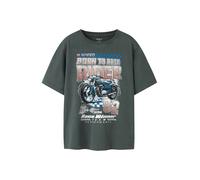 NAME IT Camiseta 'NKMBANK' grafito / petróleo / negro 158-164 grafito / petróleo / negro