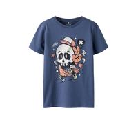 NAME IT Camiseta 'NKMBASTIAN' azul oscuro / albaricique / negro / blanco 116 azul oscuro / albaricique / negro / blanco