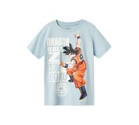 NAME IT Camiseta 'NKMFRITZ DRAGONBALL' azul pastel / langosta / negro / blanco 158-164 azul pastel / langosta / negro / blanco