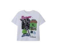 NAME IT Camiseta 'NKMJahi Minecraft' gris oscuro / verde / lila / blanco 116 EUR