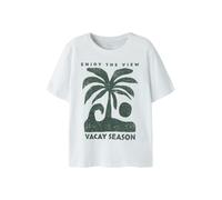 NAME IT Camiseta 'NKMJude' verde oscuro / blanco 158-164 verde oscuro / blanco