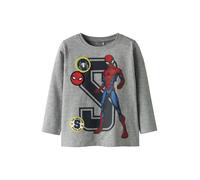Gris Estampado De Spiderman Top De Manga Larga