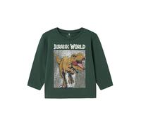 NAME IT Camiseta 'NMMJurassic World' umbra / pino / negro / offwhite 104 umbra / pino / negro / offwhite