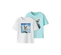 NAME IT Camiseta 'NMMVOTO' navy / aqua / amarillo / blanco 104 navy / aqua / amarillo / blanco