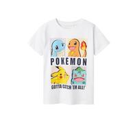 Name IT Camiseta para niño Pokémon, Blanco Brillante, 116