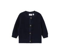 NAME IT Nbnbubba LS Knit Card Noos Suéter cárdigan, Azul Oscuro (Dark Sapphire), 9 Mes Unisex bebé