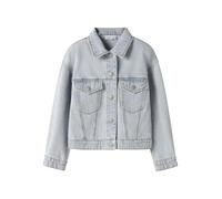 NAME IT Chaqueta vaquera para niña, corte regular, Denim Bleached Light Blue Bleached, 152