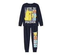 NAME IT Conjunto de Ropa de Dormir para niño Pokémon, Azul Marino, 146-152