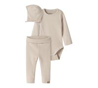 NAME IT Conjunto 'NBNBERRO R LS BODY SET WITH HAT' beige / blanco 62 EUR