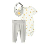 NAME IT Conjunto 'NBNOPEARRY' amarillo / gris / blanco 68 amarillo / gris / blanco