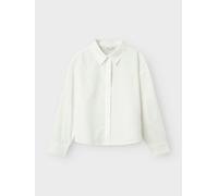 NAME IT Girls blouse poplin loose short shirt collar bow details