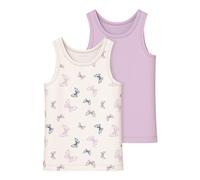 NAME IT Jet Stream Nmftank Top 2P Butterfly Noos, Numeric_86 (Pack de 2) para Niñas