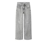 Name It Kids Mädchen Nkfrose Wide Hw Jeans Destr 1411- Light Grey Denim 134