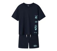 Name it kids Nkmhirlan/Henlo SS Nreg Top Set PB, Azul Oscuro (Dark Sapphire), 140 para Niños