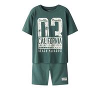 Name it kids Nkmhirlan/Henlo SS Nreg Top Set PB, Deep Jungle, 164 para Niños