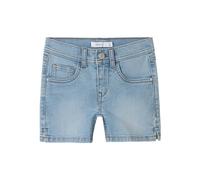 Name it kids Shorts Nkfsalli Slim Dnm 3398-Ic TB-Pantalones Cortos, Mezclilla De Color Azul Claro, 128 para Niñas