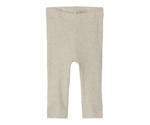 NAME IT Leggings básicos, acanalado, bebé 50-80, Mallas Unisex bebé, Peyote Melange, 122