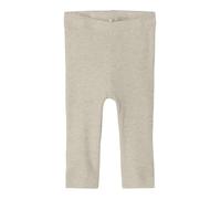 NAME IT Leggings básicos, acanalado, bebé 50-80, Mallas Unisex bebé, Peyote Melange, 150