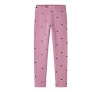 NAME IT Leggings 'NKFDAVINA' malva / negro 158 malva / negro