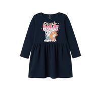 Name it mini Niña Nmfdyma Pawpatrol LS Dress Noos Cplg, Azul Oscuro (Dark Sapphire), 110