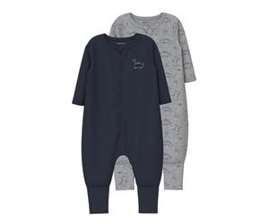NAME IT Mono Nbmnightsuit 2P Zip FF Grey Dino Noos (2 Unidades), Gris, 56