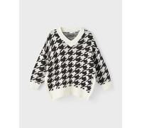 name it name it - Jersey de niña con aperturas laterales de pata de gallo. Negro Talla 14 años