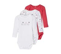 NAME IT NBFBODY 3P LS Claret Red Alpaca Noos Body, Color Rojo, 86 cm para Niñas