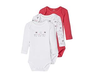 NAME IT NBFBODY 3P LS Claret Red Alpaca Noos Body, Color Rojo, 86 cm para Niñas